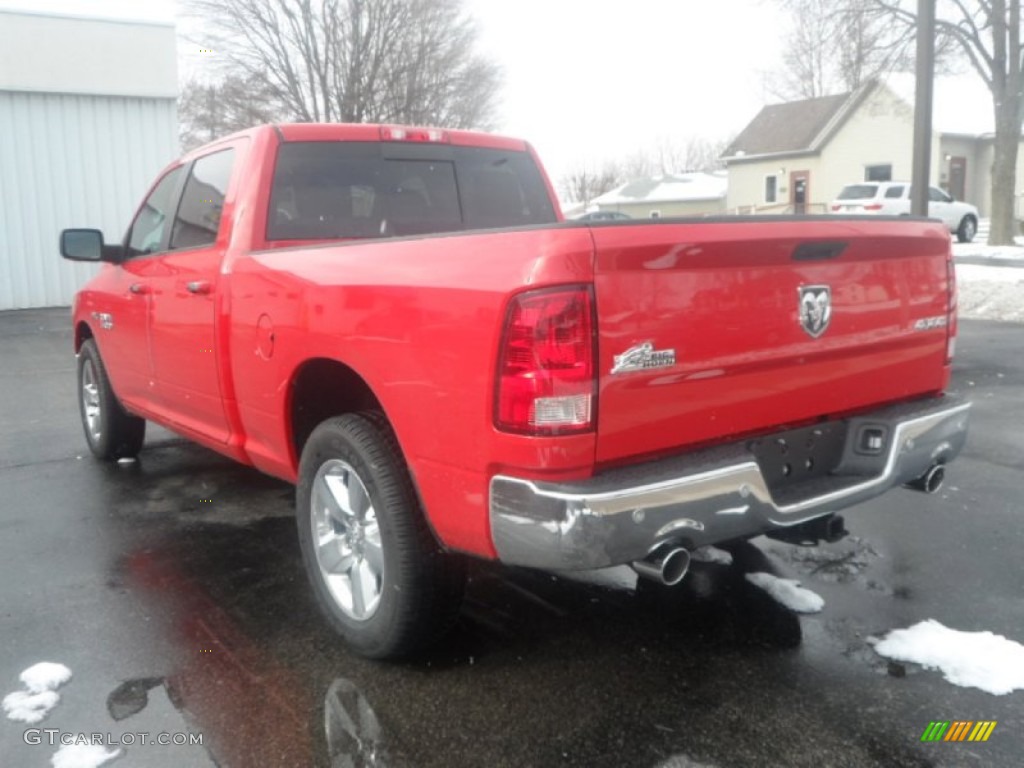 2014 1500 Big Horn Crew Cab 4x4 - Flame Red / Black/Diesel Gray photo #3
