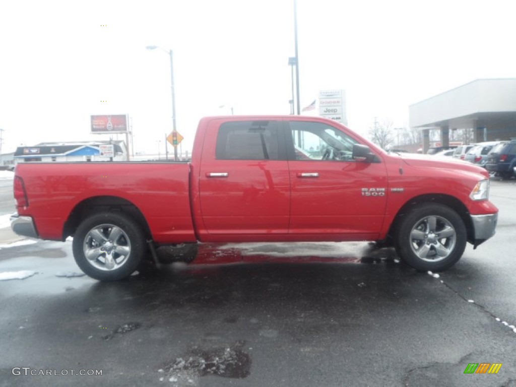 2014 1500 Big Horn Crew Cab 4x4 - Flame Red / Black/Diesel Gray photo #5