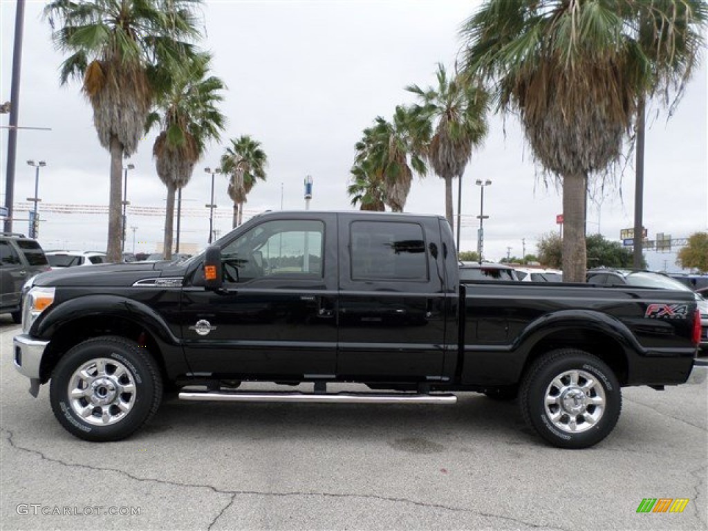 2014 F250 Super Duty Lariat Crew Cab 4x4 - Tuxedo Black Metallic / Black photo #2