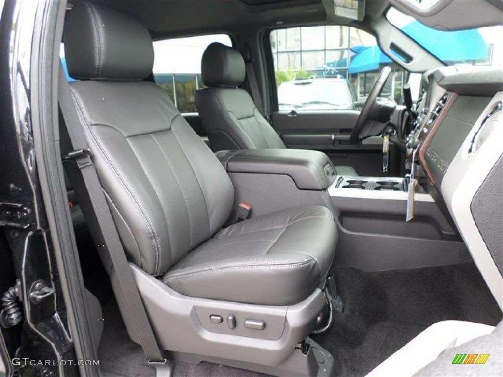2014 F250 Super Duty Lariat Crew Cab 4x4 - Tuxedo Black Metallic / Black photo #10