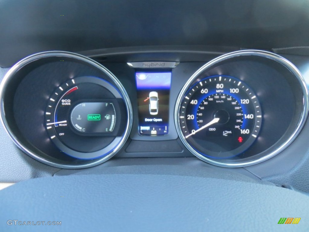 2013 Hyundai Sonata Hybrid Limited Gauges Photo #88322674