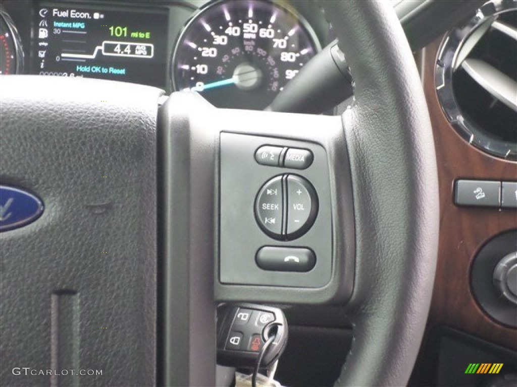 2014 F250 Super Duty Lariat Crew Cab 4x4 - Tuxedo Black Metallic / Black photo #19