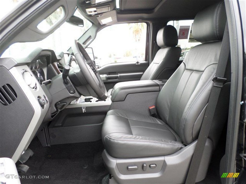 2014 F250 Super Duty Lariat Crew Cab 4x4 - Tuxedo Black Metallic / Black photo #25