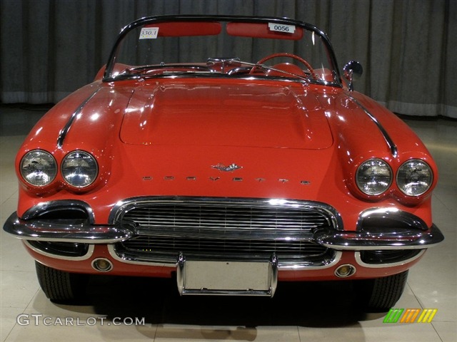 1961 Corvette Convertible - Roman Red / Red photo #4