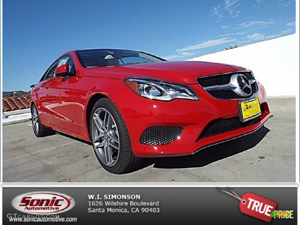 2014 E 350 Coupe - Mars Red / Silk Beige/Espresso Brown photo #1
