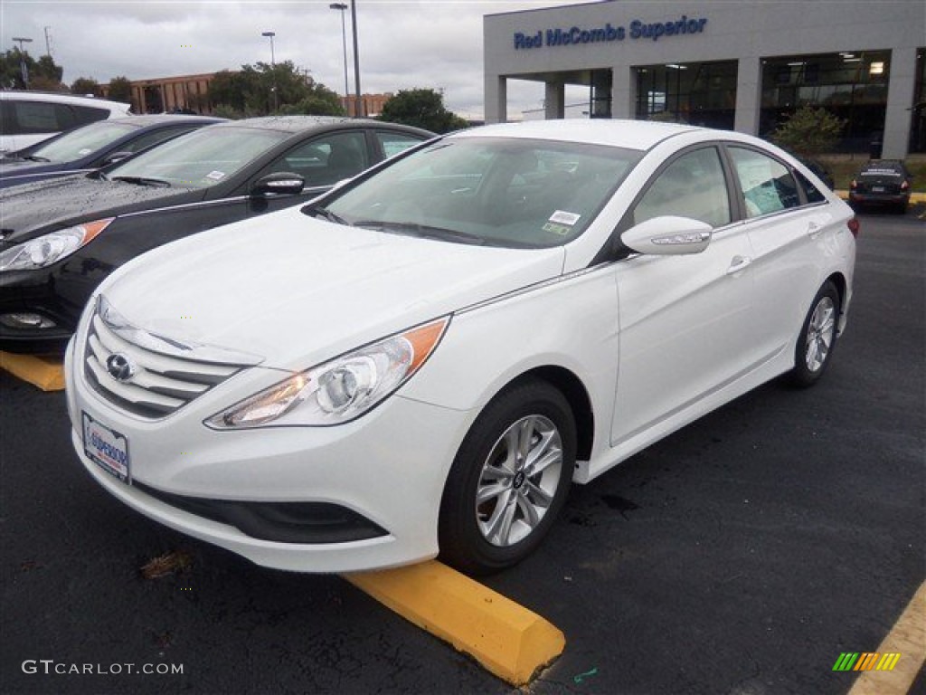 2014 Sonata Limited - Pearl White / Gray photo #1