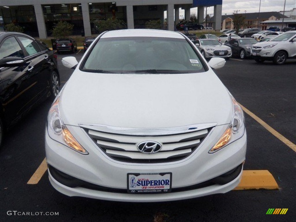 2014 Sonata Limited - Pearl White / Gray photo #2