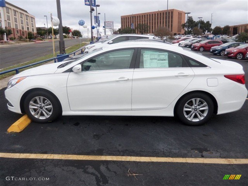 2014 Sonata Limited - Pearl White / Gray photo #3