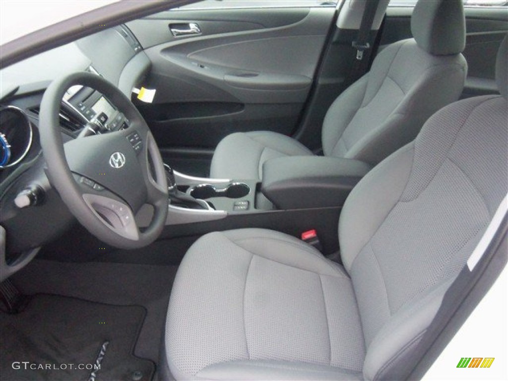 2014 Sonata Limited - Pearl White / Gray photo #5