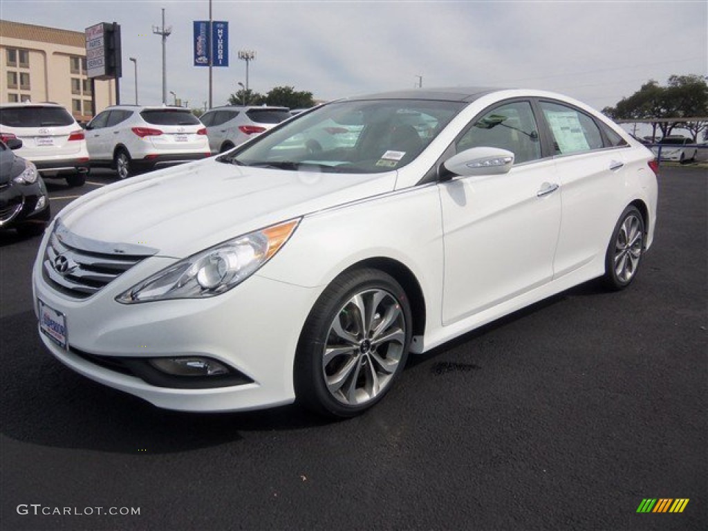 2014 Sonata Limited 2.0T - Pearl White / Camel photo #1