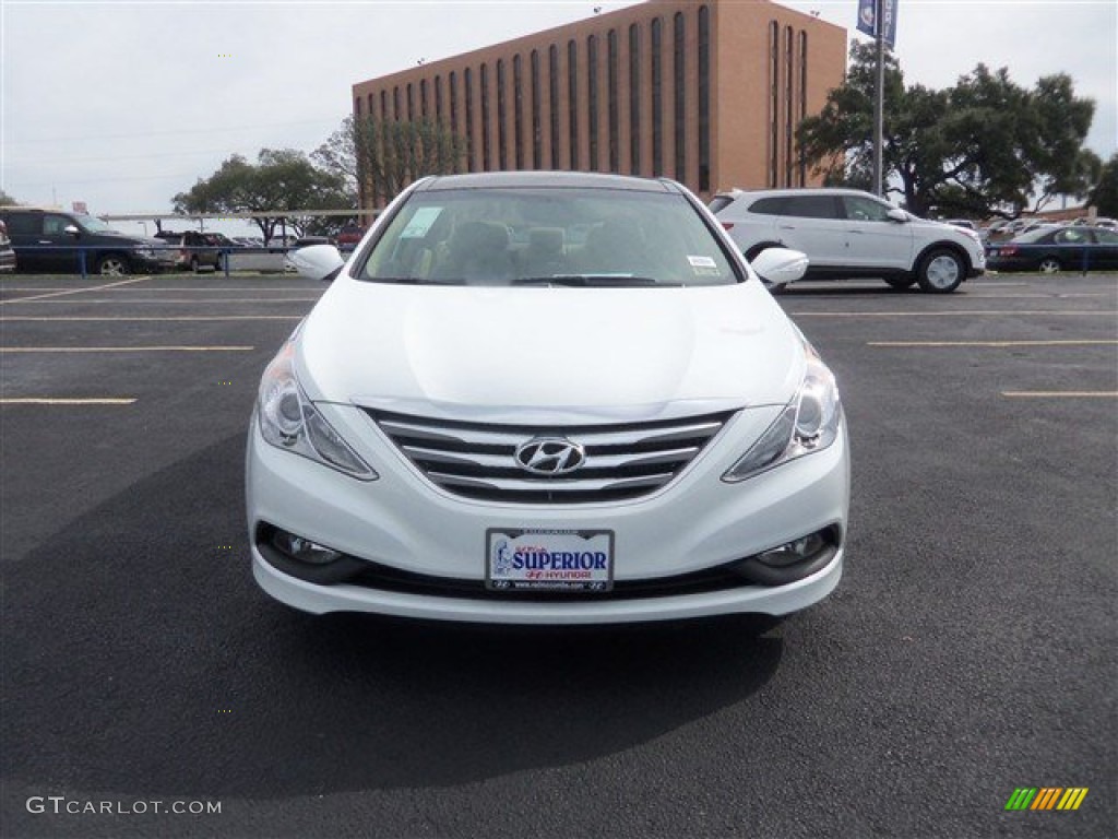 2014 Sonata Limited 2.0T - Pearl White / Camel photo #2