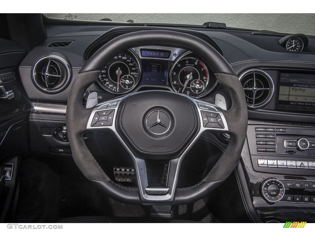 2013 Mercedes-Benz SL 63 AMG Roadster AMG Black Steering Wheel Photo #88328086