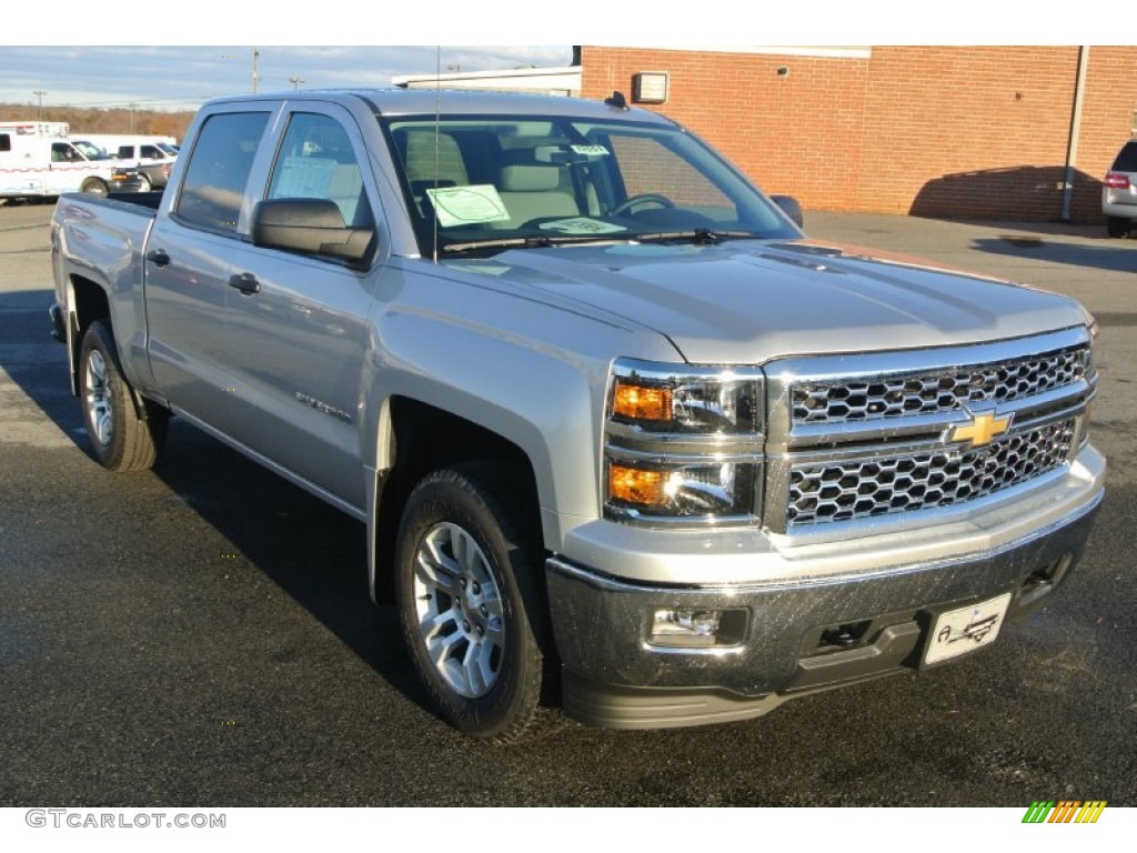 2014 Silverado 1500 LT Crew Cab 4x4 - Silver Ice Metallic / Jet Black/Dark Ash photo #1