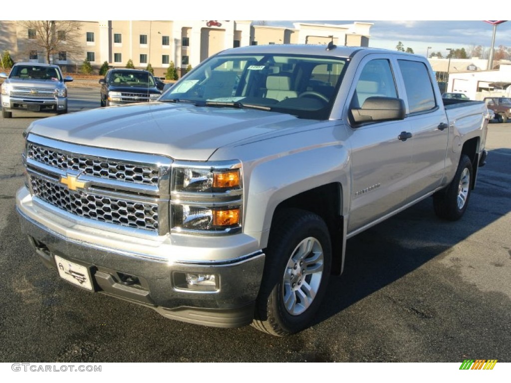 2014 Silverado 1500 LT Crew Cab 4x4 - Silver Ice Metallic / Jet Black/Dark Ash photo #2