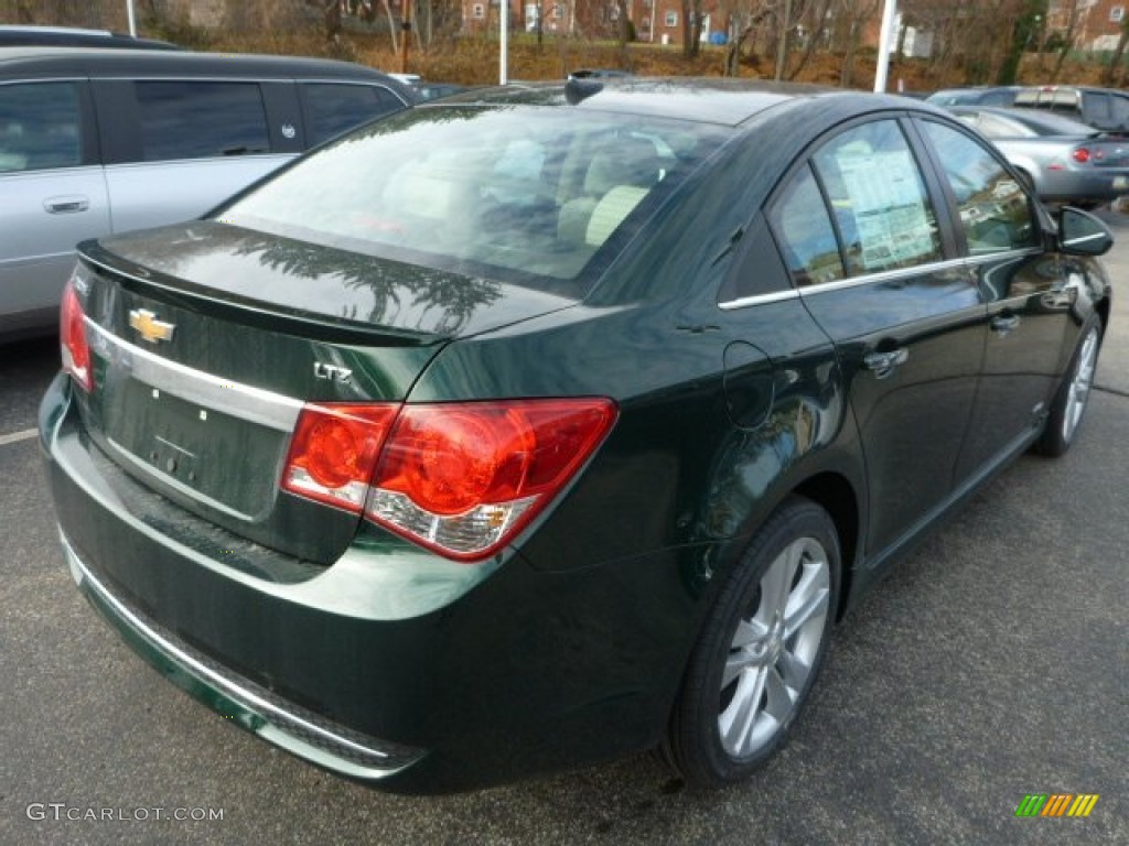 2014 Cruze LTZ - Rainforest Green Metallic / Cocoa/Light Neutral photo #3