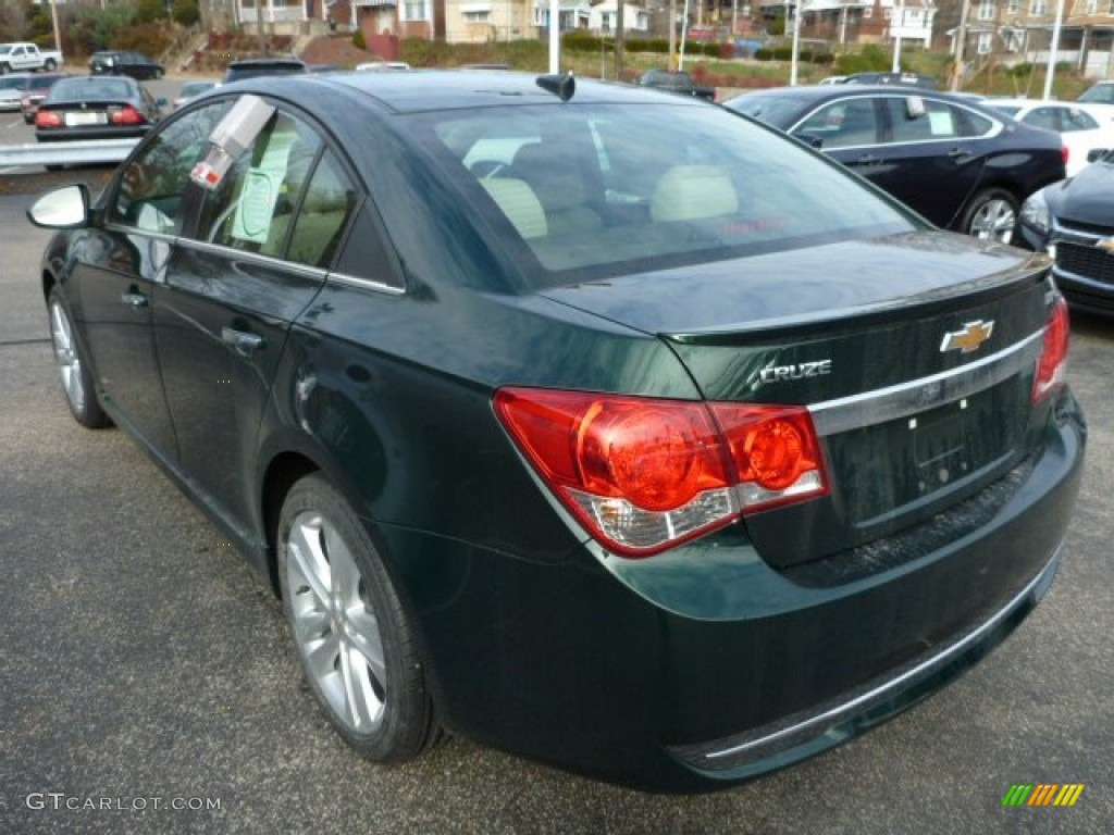 2014 Cruze LTZ - Rainforest Green Metallic / Cocoa/Light Neutral photo #4