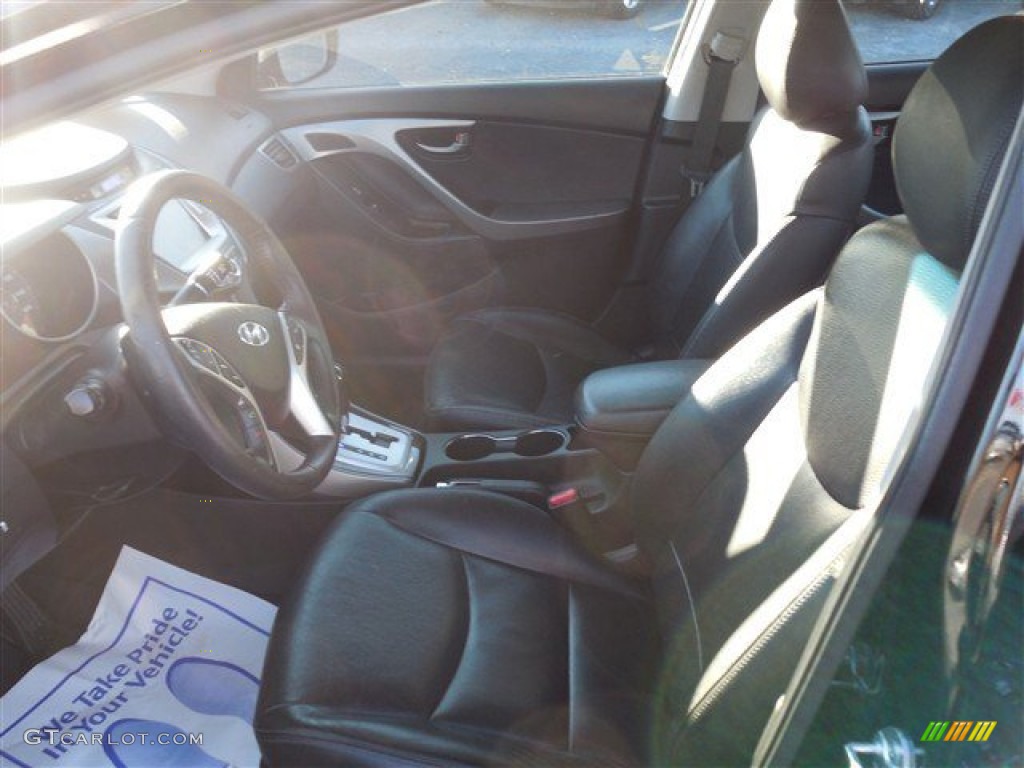 2012 Elantra Limited - Midnight Black / Black photo #15