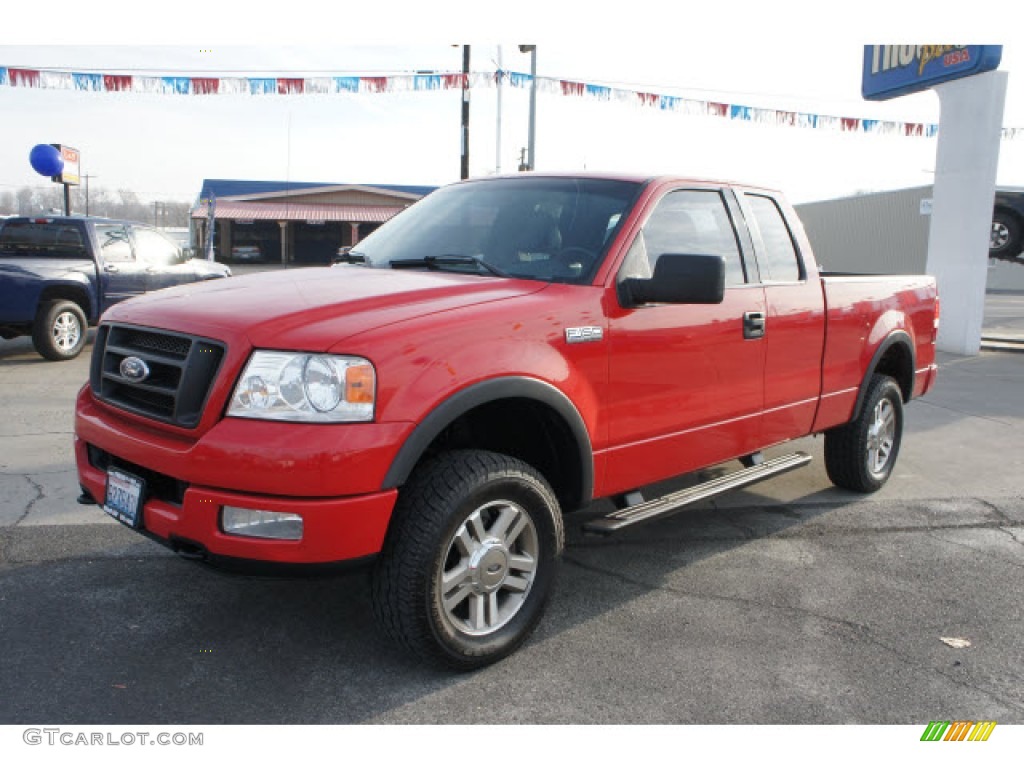 2004 F150 FX4 SuperCab 4x4 - Bright Red / Black photo #2