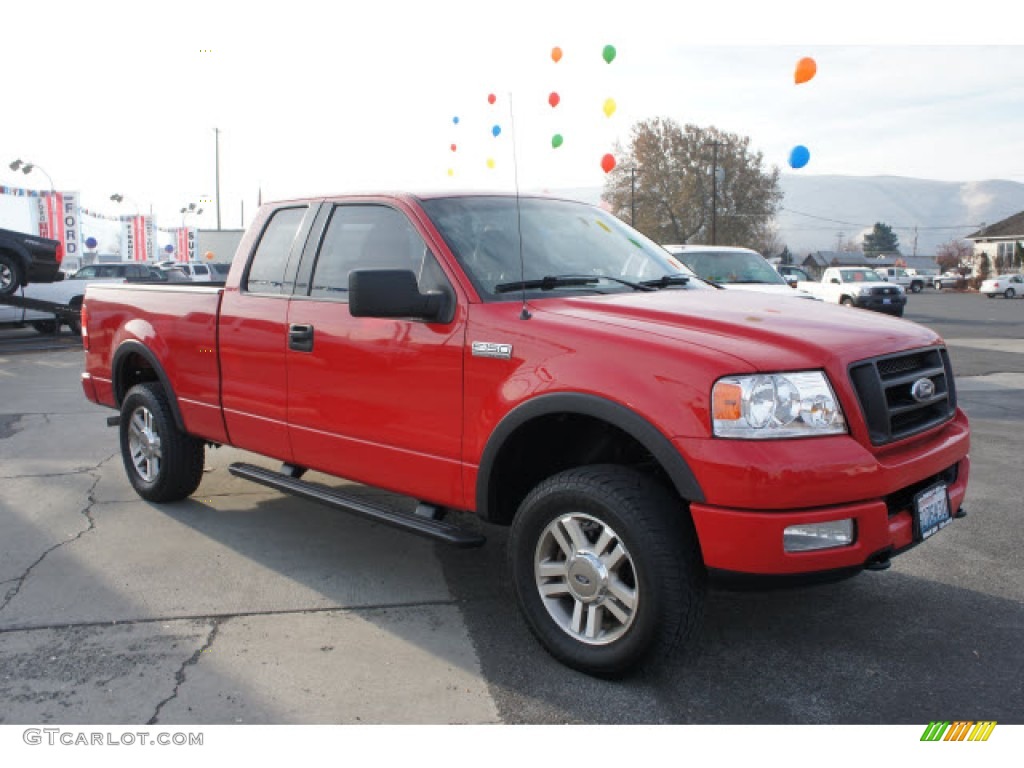2004 F150 FX4 SuperCab 4x4 - Bright Red / Black photo #3