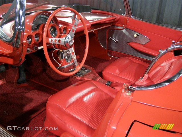 1961 Corvette Convertible - Roman Red / Red photo #6