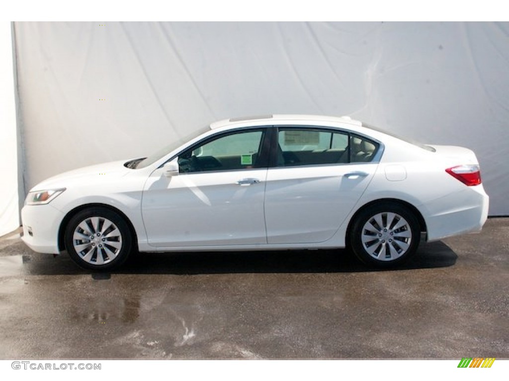 2014 Accord EX-L V6 Sedan - White Orchid Pearl / Ivory photo #4