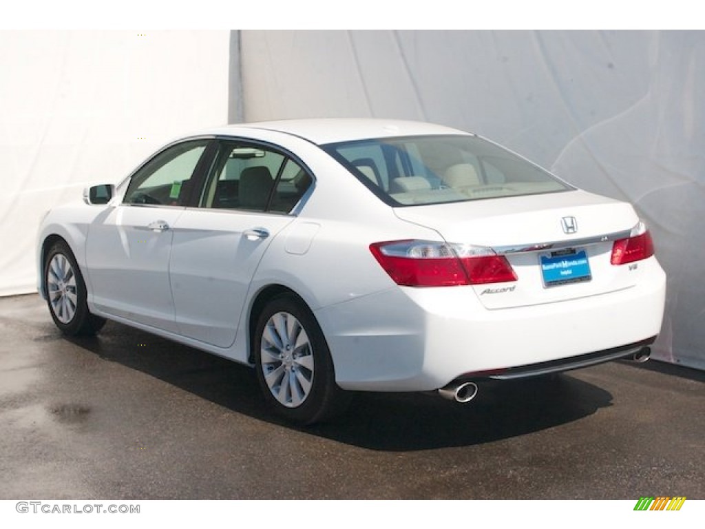 2014 Accord EX-L V6 Sedan - White Orchid Pearl / Ivory photo #5