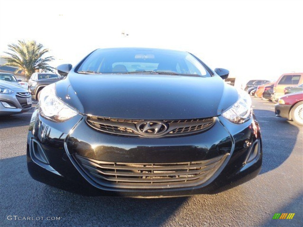 2012 Elantra GLS - Midnight Black / Gray photo #3
