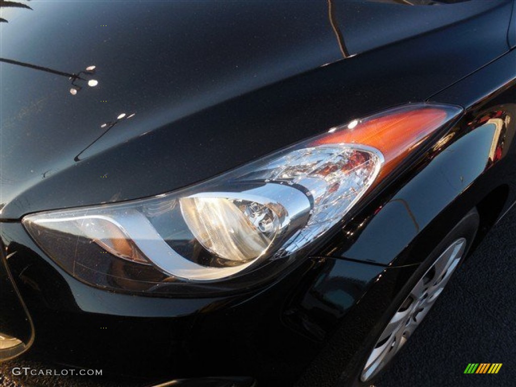 2012 Elantra GLS - Midnight Black / Gray photo #4