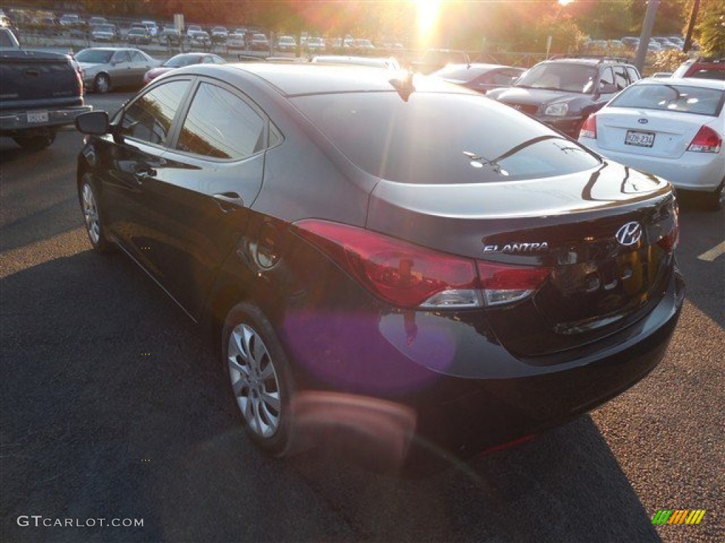 2012 Elantra GLS - Midnight Black / Gray photo #7