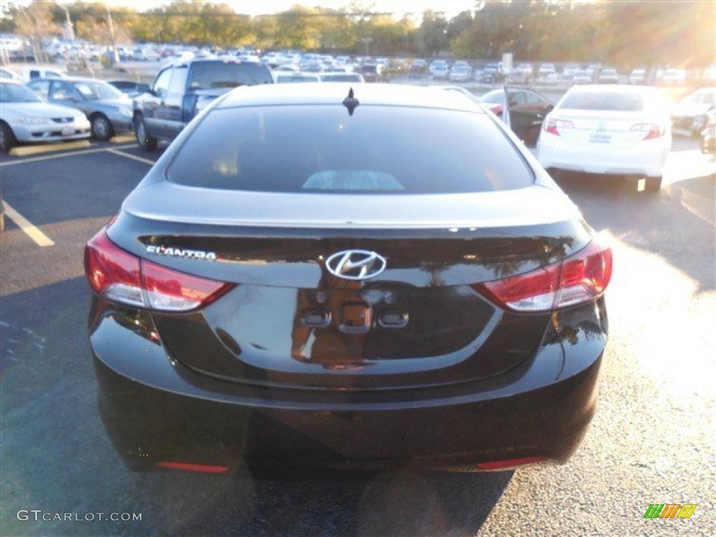 2012 Elantra GLS - Midnight Black / Gray photo #8
