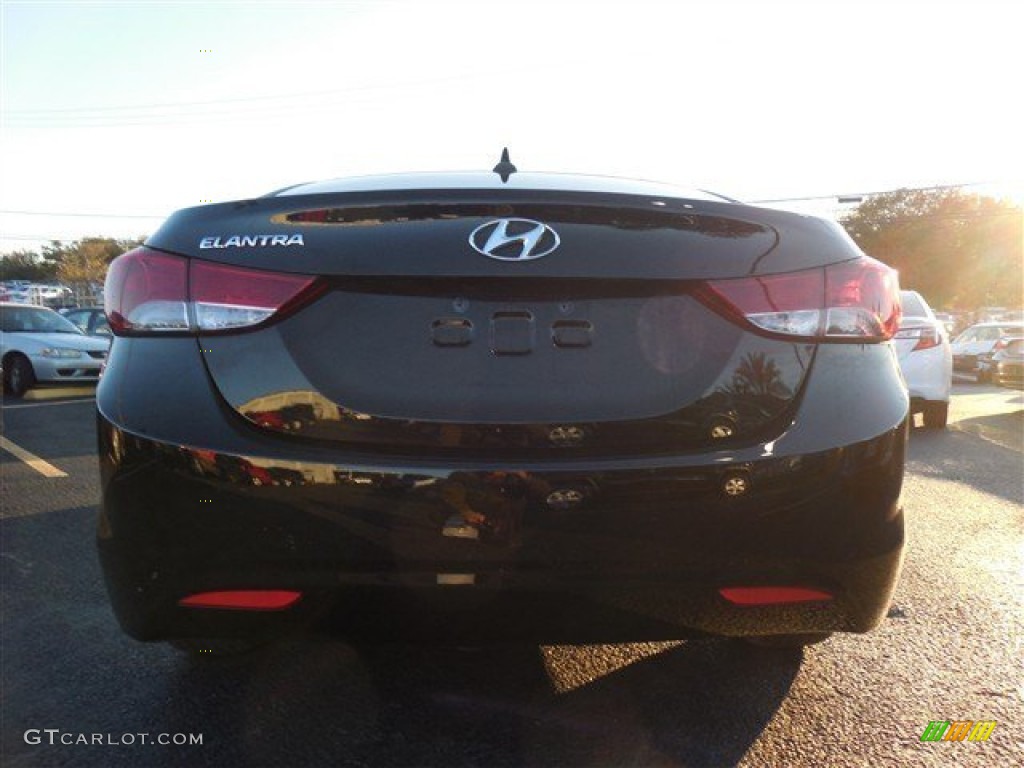 2012 Elantra GLS - Midnight Black / Gray photo #9