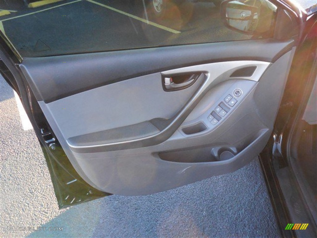 2012 Elantra GLS - Midnight Black / Gray photo #11