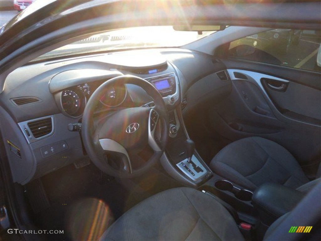 2012 Elantra GLS - Midnight Black / Gray photo #12
