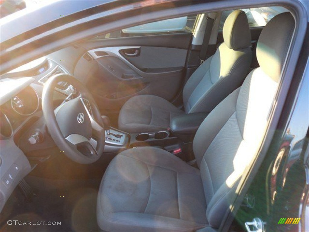 2012 Elantra GLS - Midnight Black / Gray photo #13