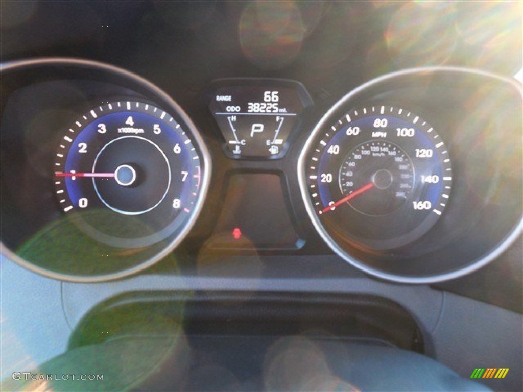 2012 Elantra GLS - Midnight Black / Gray photo #22