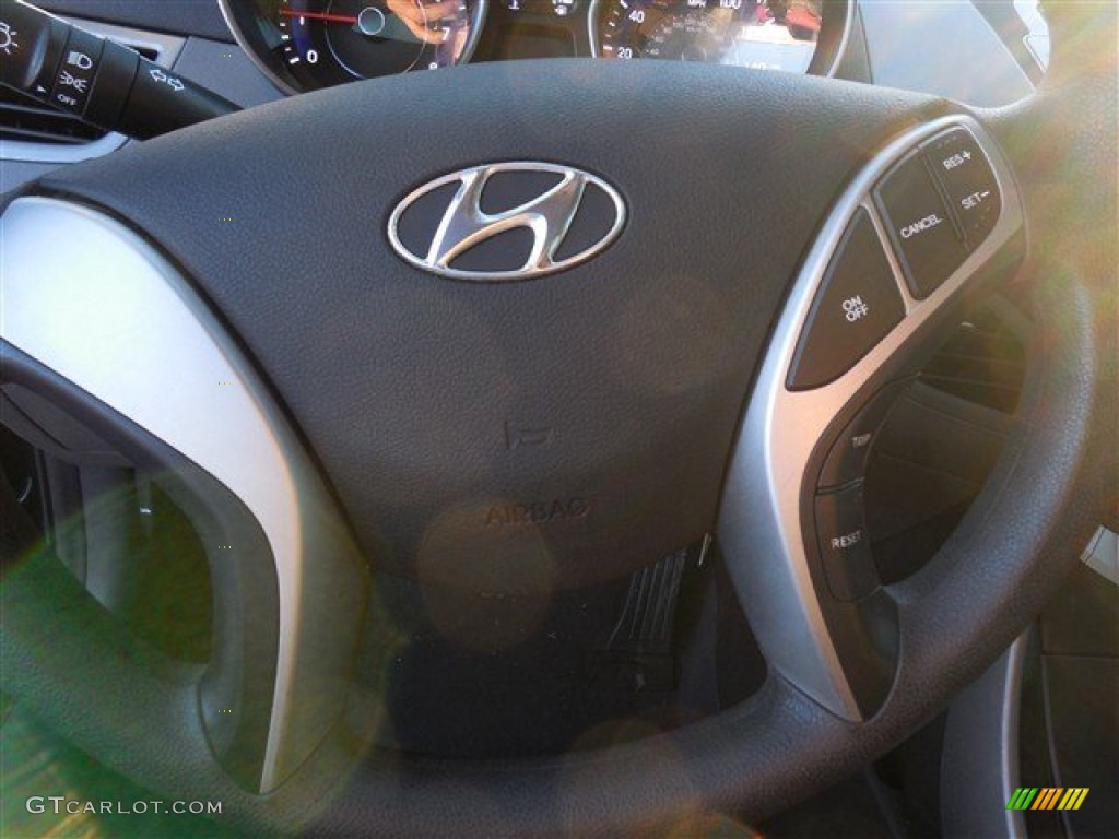 2012 Elantra GLS - Midnight Black / Gray photo #23