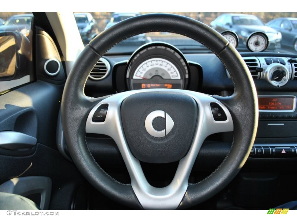2013 fortwo passion coupe - Grey Matte / Black Leather photo #13