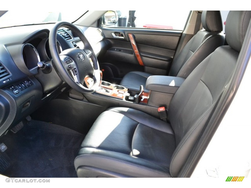 Black Interior 2013 Toyota Highlander Limited 4WD Photo #88339039