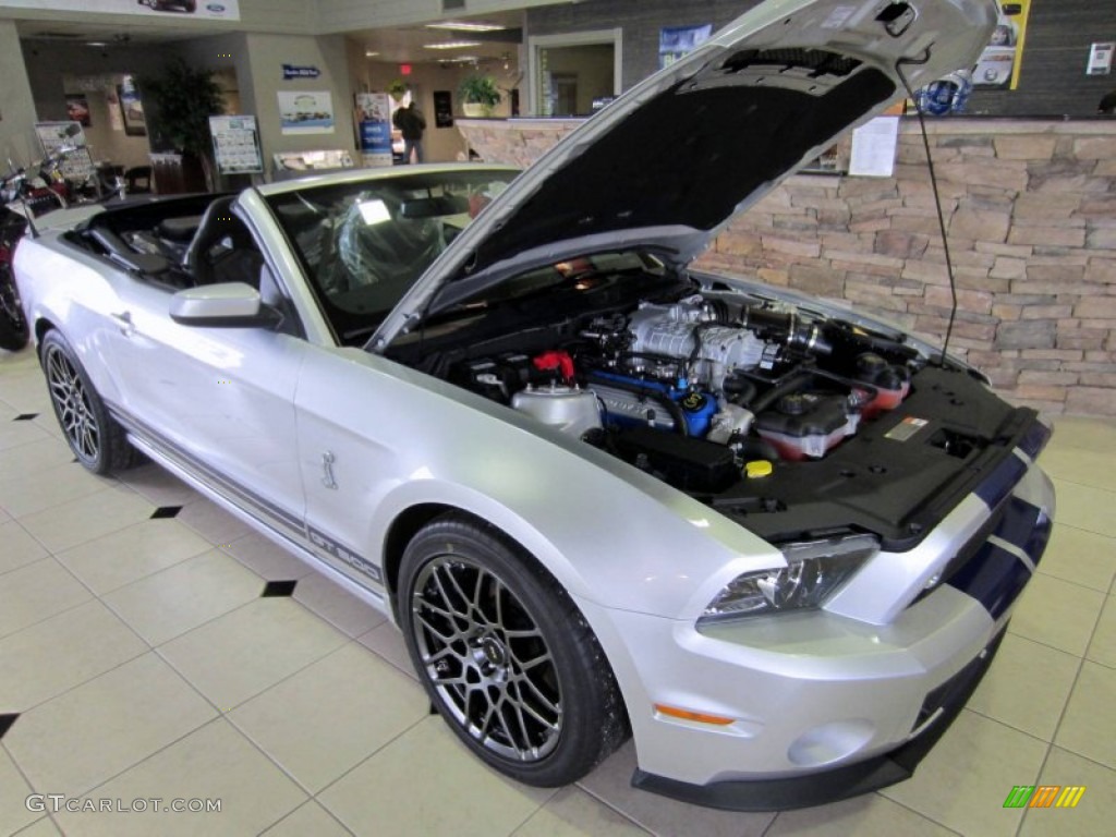 2014 Mustang Shelby GT500 SVT Performance Package Convertible - Ingot Silver / Shelby Charcoal Black/Blue Accents Recaro Sport Seats photo #1