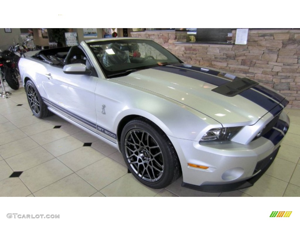 Ingot Silver 2014 Ford Mustang Shelby GT500 SVT Performance Package Convertible Exterior Photo #88339735