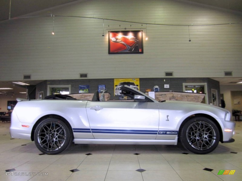 2014 Mustang Shelby GT500 SVT Performance Package Convertible - Ingot Silver / Shelby Charcoal Black/Blue Accents Recaro Sport Seats photo #3