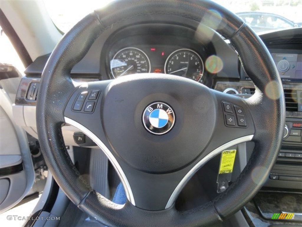 2007 BMW 3 Series 335i Coupe Grey Steering Wheel Photo #88341126