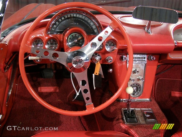 1961 Corvette Convertible - Roman Red / Red photo #7