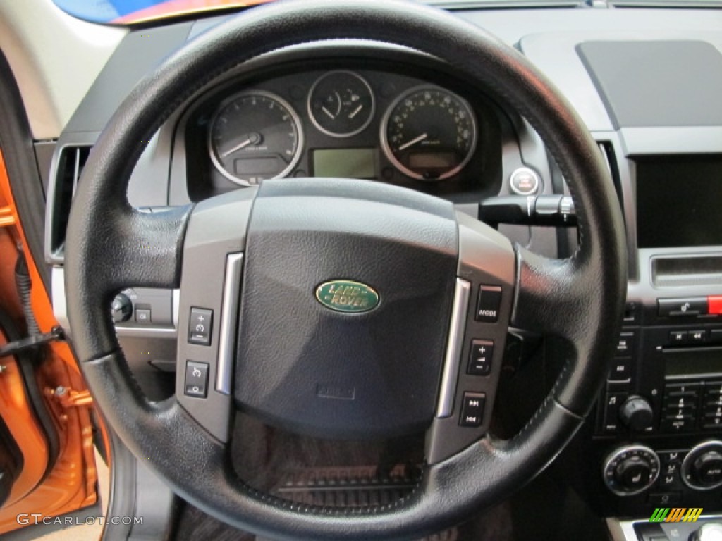 2008 Land Rover LR2 SE Ebony Black Steering Wheel Photo #88342003