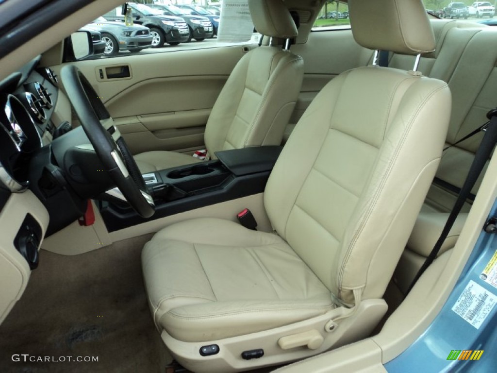 2005 Mustang V6 Premium Coupe - Windveil Blue Metallic / Medium Parchment photo #20