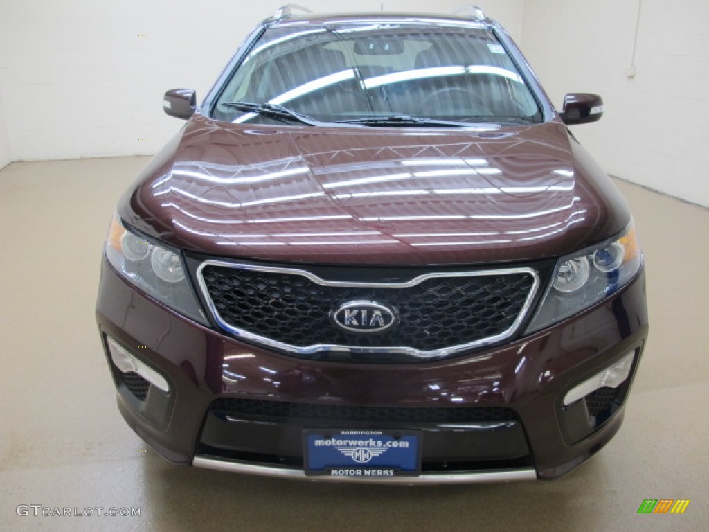 2011 Sorento SX V6 - Dark Cherry / Black photo #2