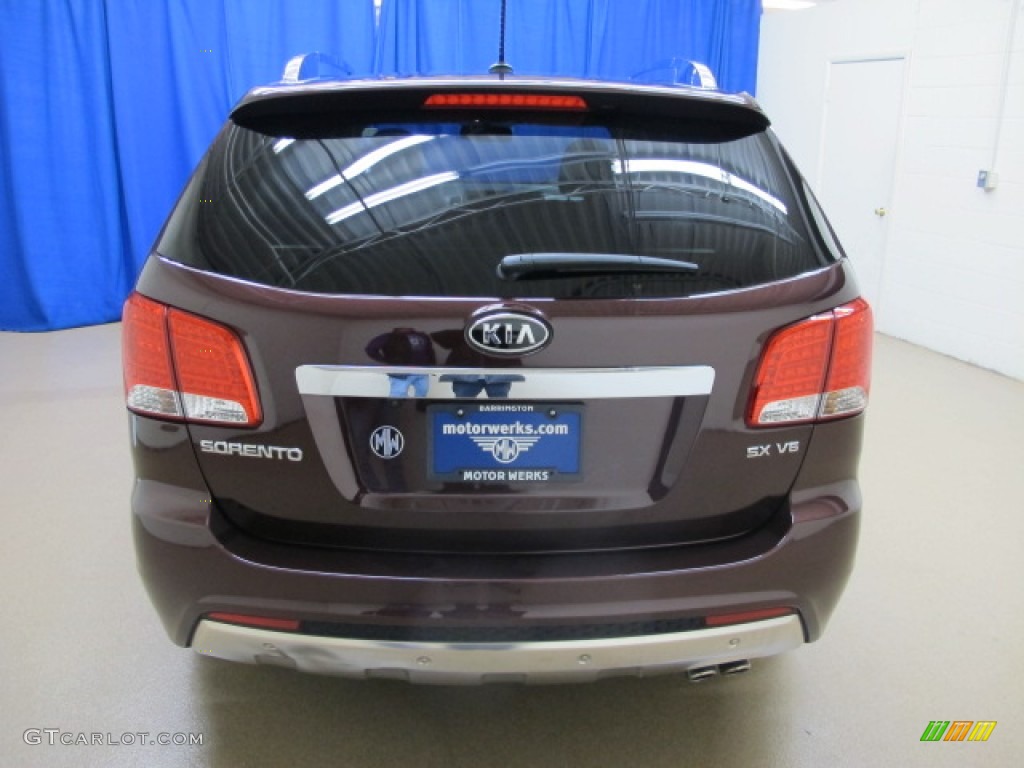 2011 Sorento SX V6 - Dark Cherry / Black photo #7