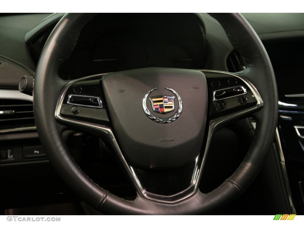 2014 Cadillac ATS 2.0L Turbo Jet Black/Jet Black Steering Wheel Photo #88349699