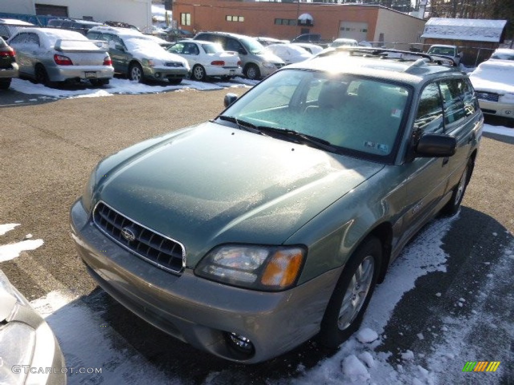 2004 Outback Wagon - Seamist Green Pearl / Beige photo #3