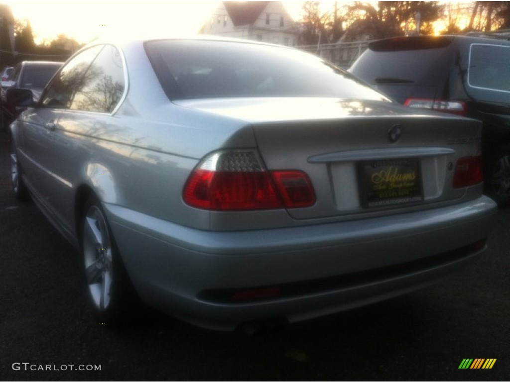 2004 3 Series 325i Coupe - Titanium Silver Metallic / Black photo #4